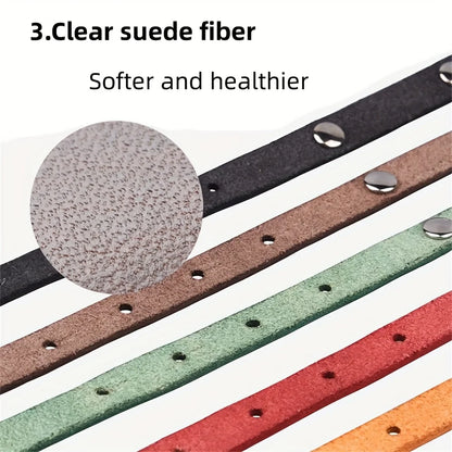 Collar Cuero Premium para Gato con Cascabel y Placa Grabada 😺